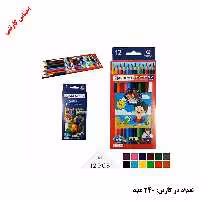 مداد رنگی 12 رنگ آسیا (کارتن 240 عددی)