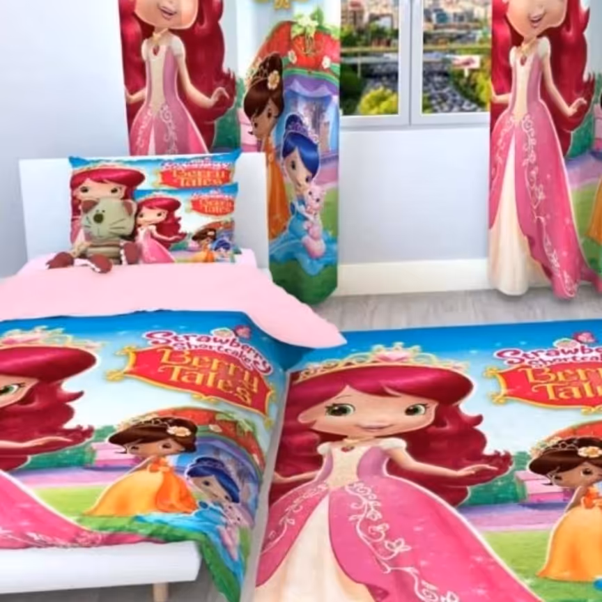 روتختی یک نفره  و پرده چاپی 