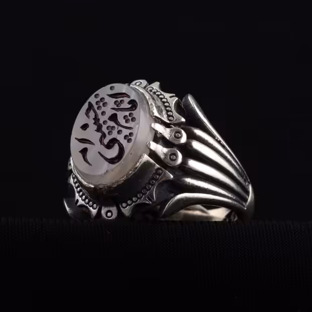 انگشتر مردانه درنجف نقش امام حسنی ام اصل ( انگشتر نقره مردانه )