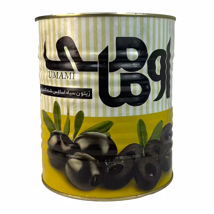 زیتون سیاه کله قوطی 3 کیلو اومامی
