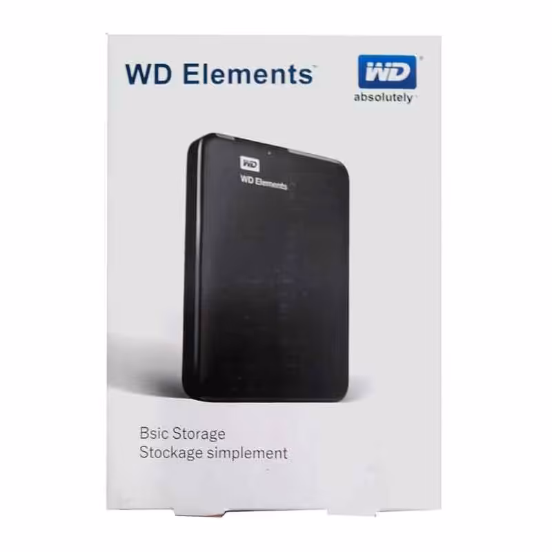هارد اکسترنال 750 گیگابایت USB 3.0 مارک WD مدل Elements با گارانتی