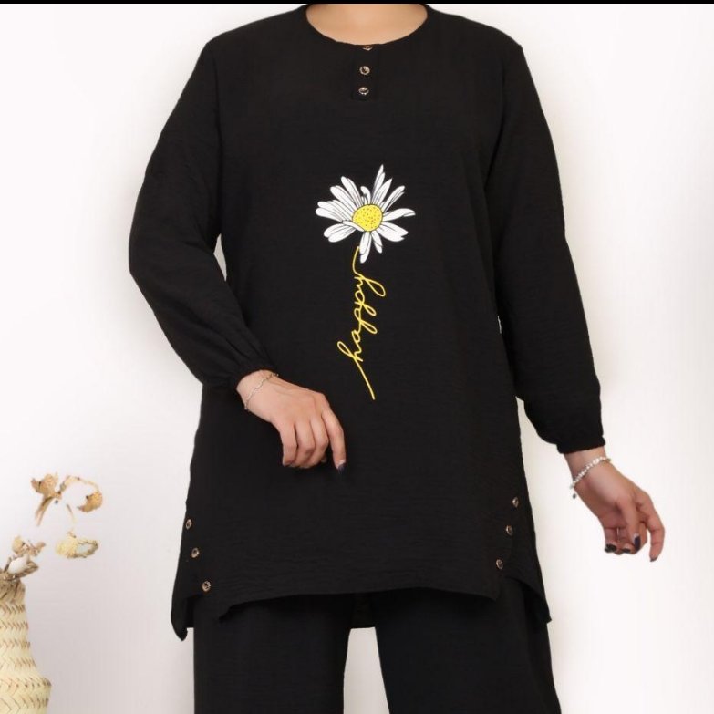 تونیک مشکی محرمی زنانه ابرو بادی