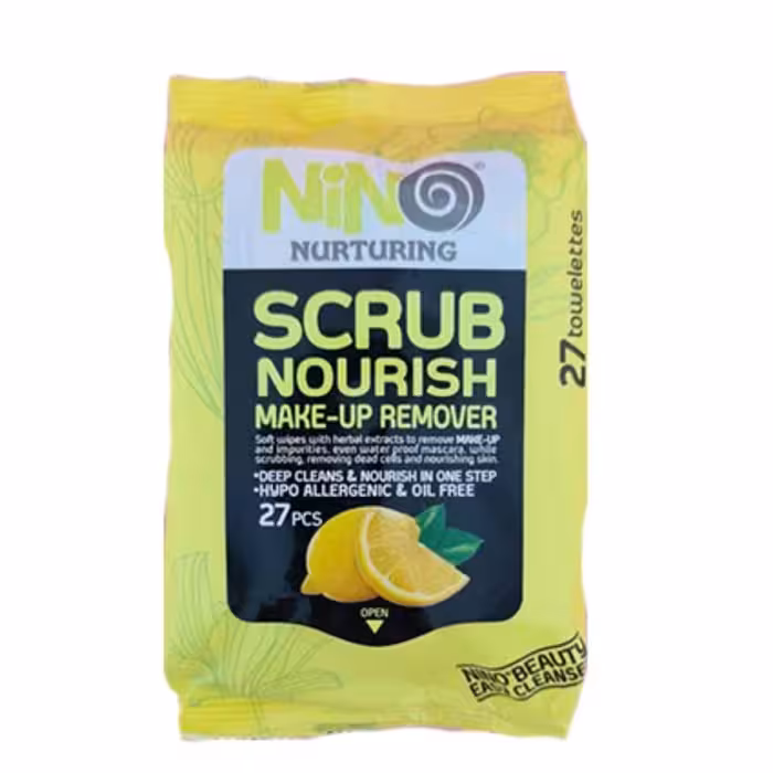 دستمال مرطوب آرایش پاک کن 27 برگ لایه بردار نینو