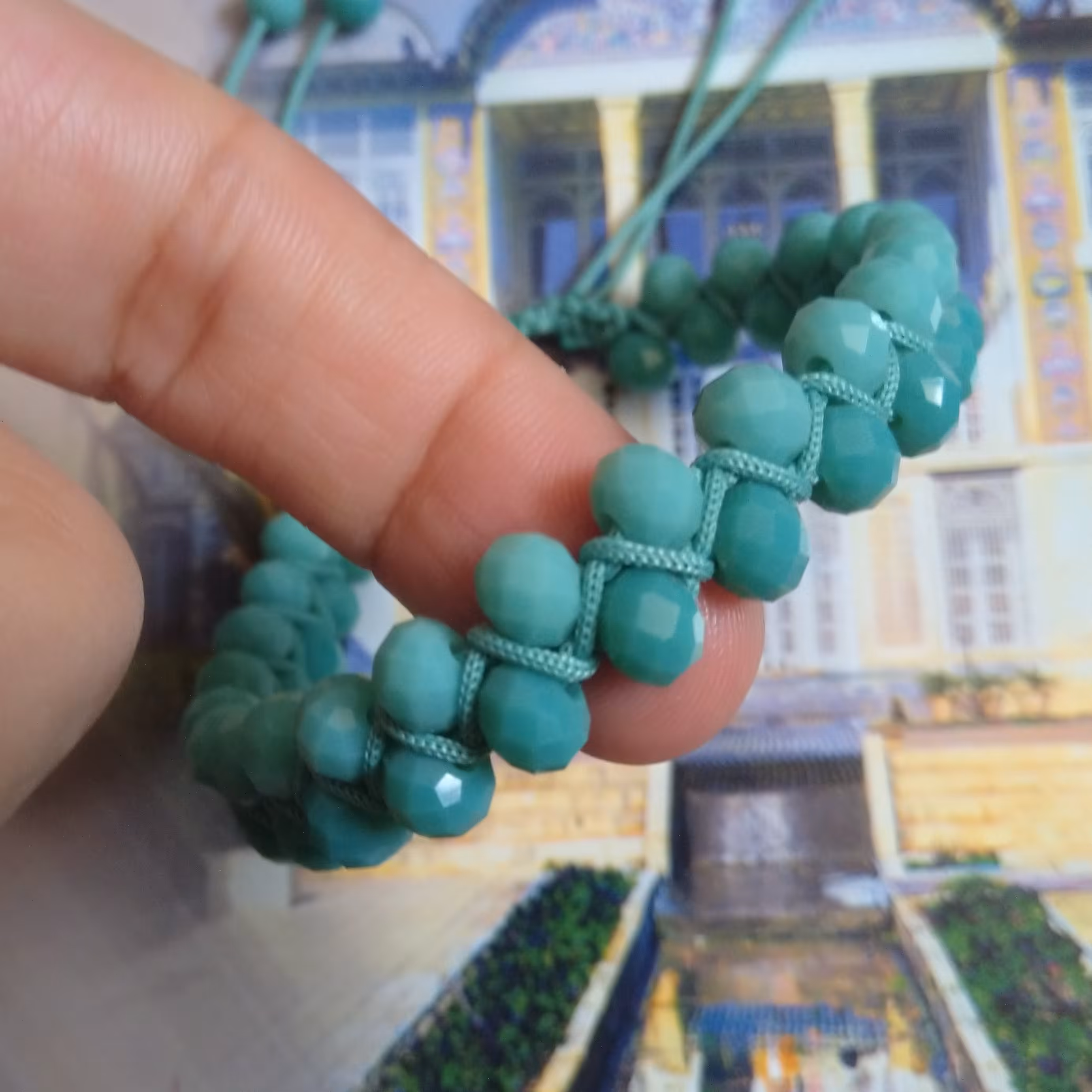 دستبند کریستال دو ردیفه