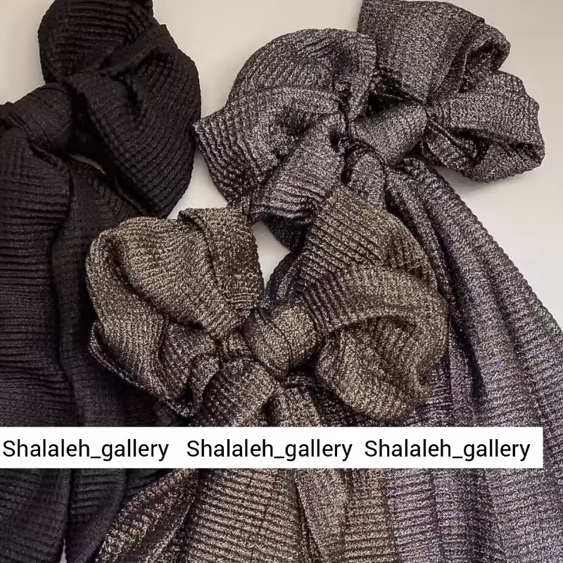 شال لمه وارداتی چهارفصل نقره ای شاین