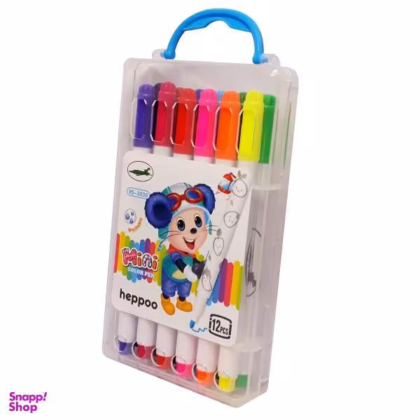 ماژیک رنگ آمیزی 12 رنگ هپو مدل rs کد 3030