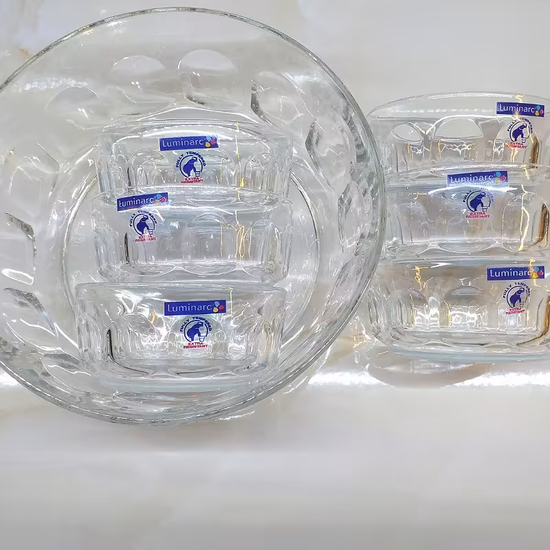 سرویس7پارچه (انار خوری) لومینارک فرانسه مدل انگشتی یا عینکی