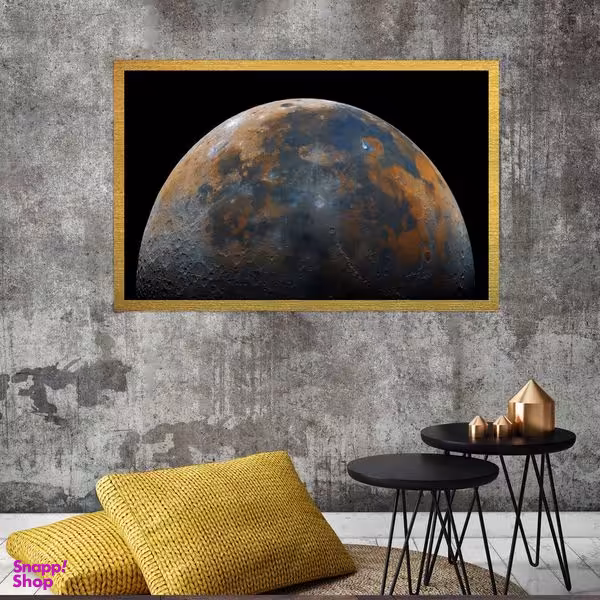 تابلو بکلیت طرح ماه و کهکشان مدل قاب شاسی T-S8279