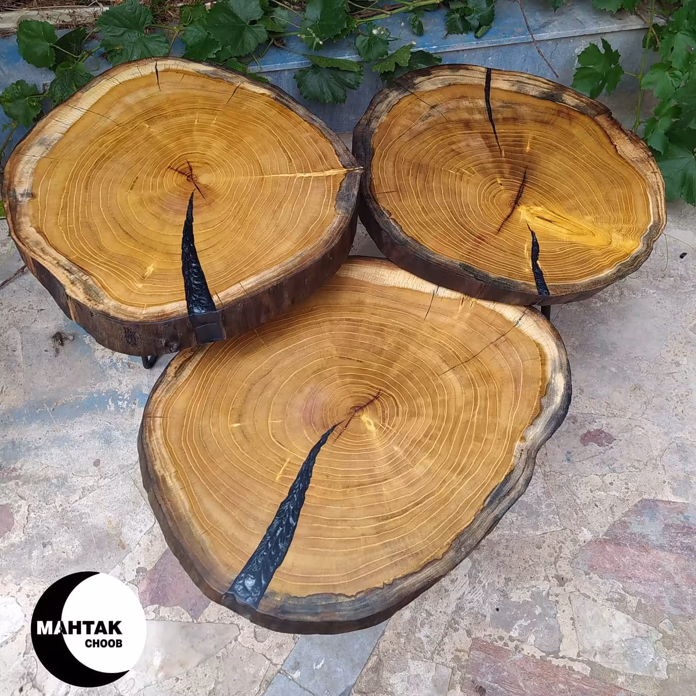 میز عسلی روستیک شاه توت