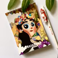 دفترهشتادبرگ خطدار فنردوبل جلد گلاسه آتلا طرح هلن 