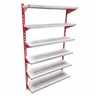 قفسه مدل سوپری 6 طبقه سایز 95x25 پایه 2 متری(ارسال پس کرایه و به عهده مشتری)