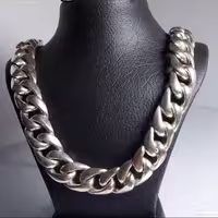 گردنبند(زنجیر )کارتیرمدل کیمین (دوطرف قوس دار) 65سانتی به براحتی از سر رد میشه