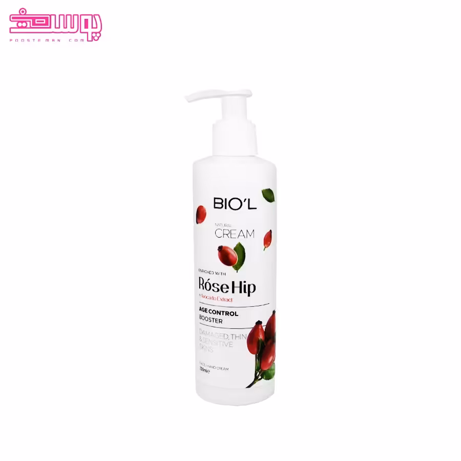 کرم مرطوب کننده پمپی بیول مدل رز هیپ حجم 250 میلی لیتر