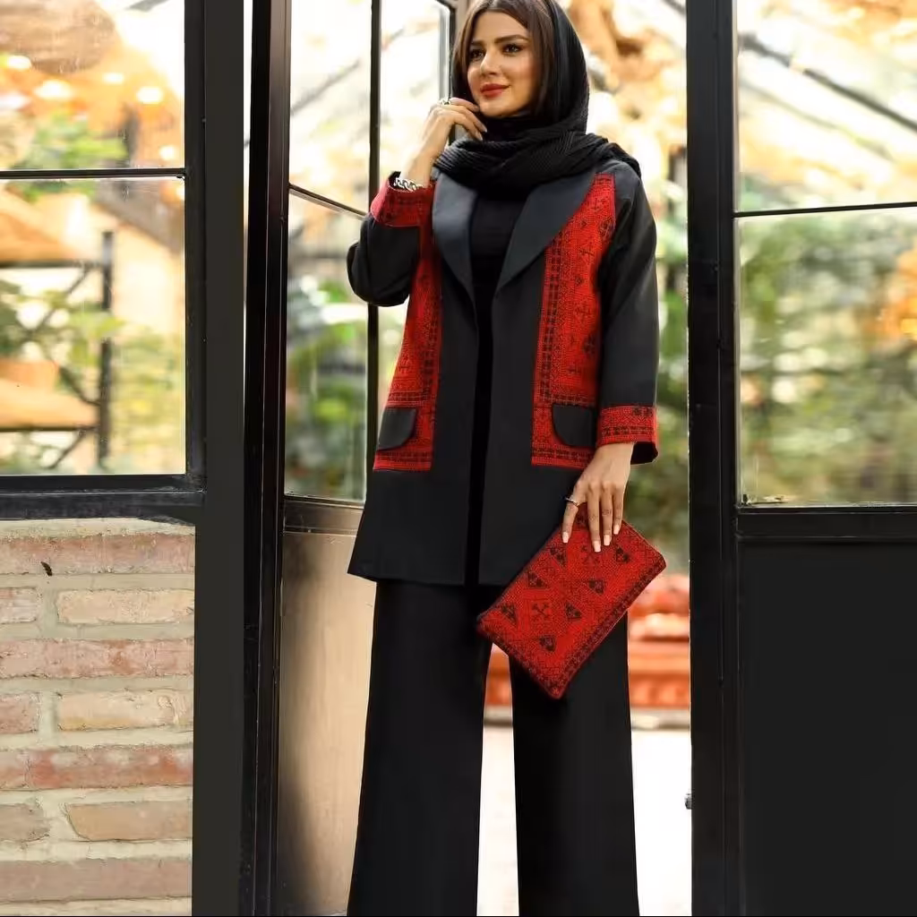 ست مانتو شلوار. جنس مازراتی .