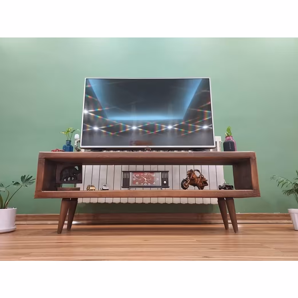 میز تلویزیون چوبین نورا مدل tv7