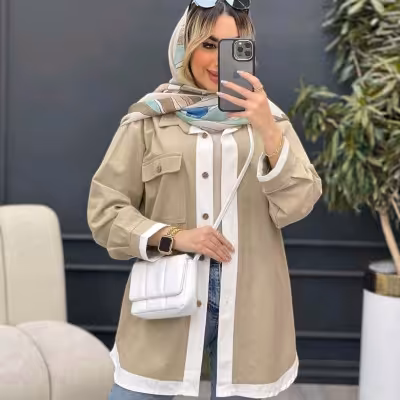 مانتو اسپرت زنانه لنین نچرال مدل سپیدار