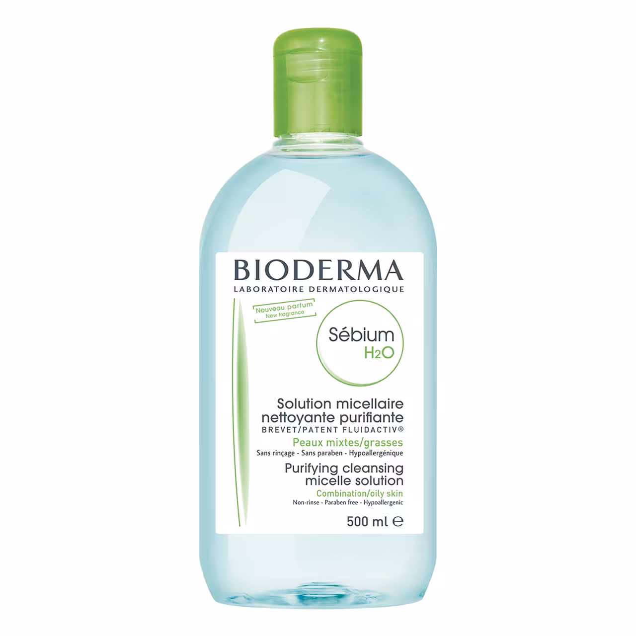 محلول پاک کننده آرایش بایودرما مدل Sensibio H2O حجم 500 میلی لیتر