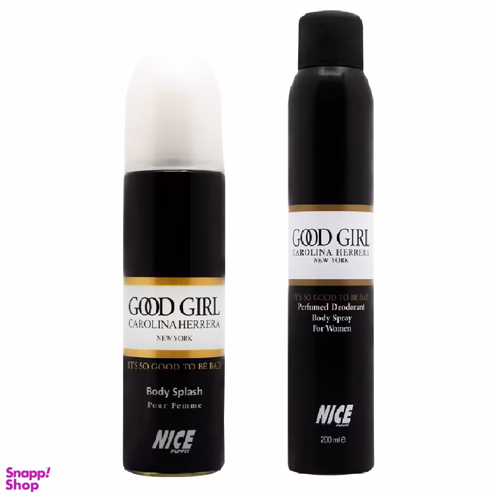 بادی اسپلش زنانه نایس پاپت (Nice Puppet) مدل Good Girl حجم 250 میلیلیتر+ اسپری بدن زنانه نایس پاپت مدل Good Girl