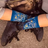 جوراب شب پرستاره ساقدار نخ پنبه فری سایز