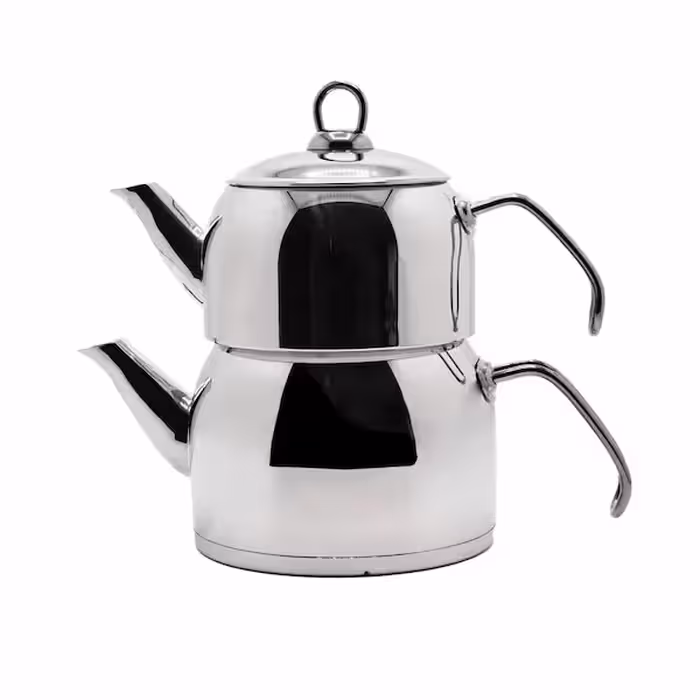 کتری و قوری لوله دار با قوری استیل برند ام جی اس MGS کد کالا K4108