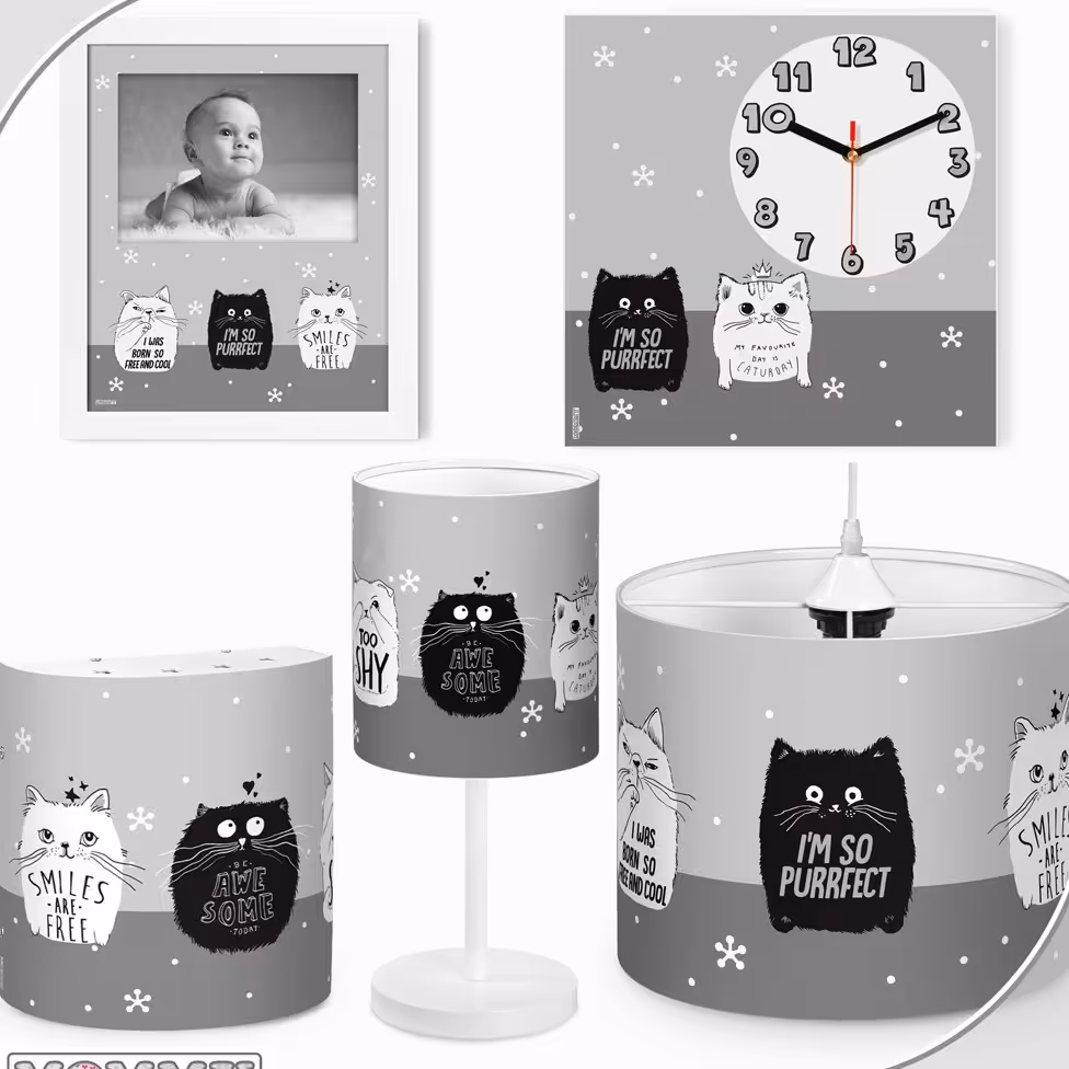 ست لوستر کودک طرح گربه پرشین کد 8932