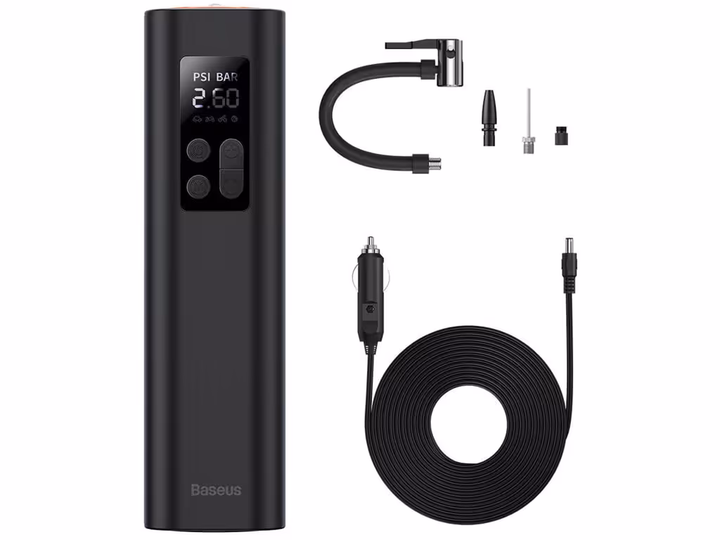 کمپرسور باد بیسوس Baseus Super Mini Inflator Pump CRCQ000001 دارای چراغ LED