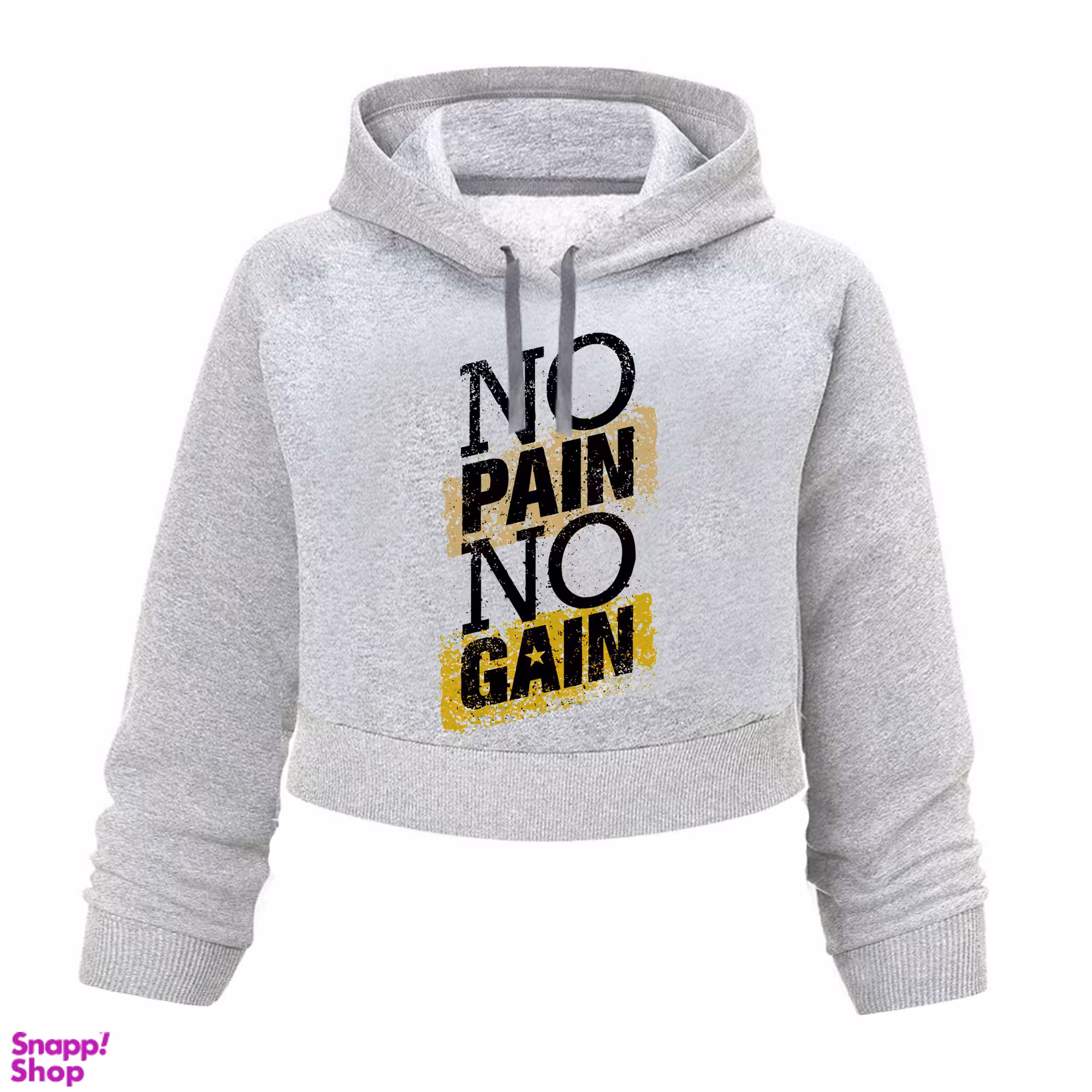 هودی کراپ زنانه طرح No Pain کد L443 T