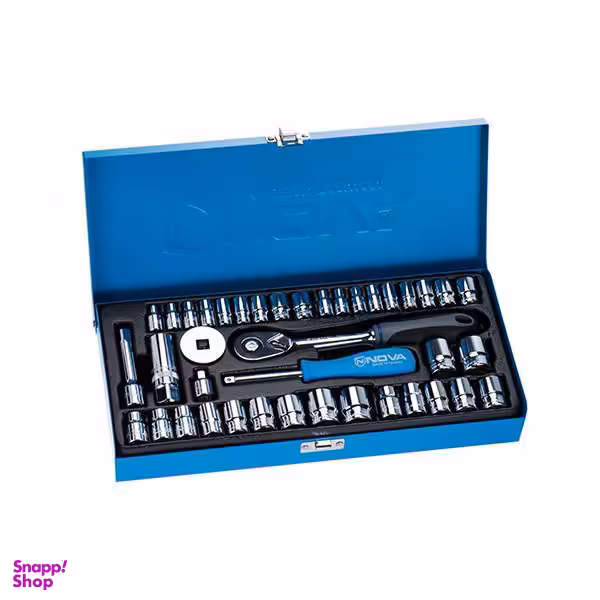 مجموعه 40 عددی آچار بکس نووا مدل NTS-7002 شش گوشه