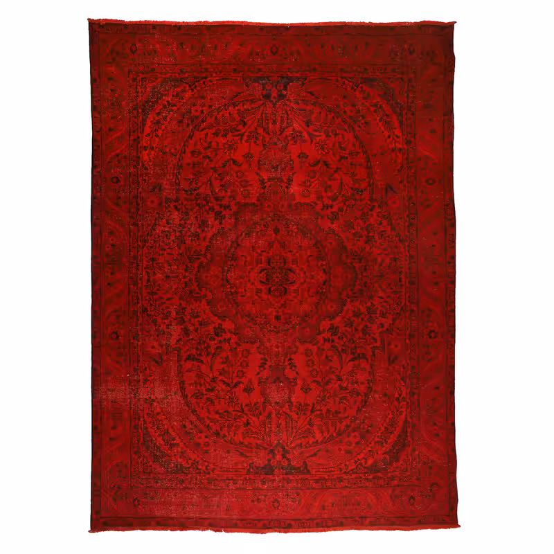  فرش دستبافت رنگ شده هشت متری مدل وینتج کد 1405141