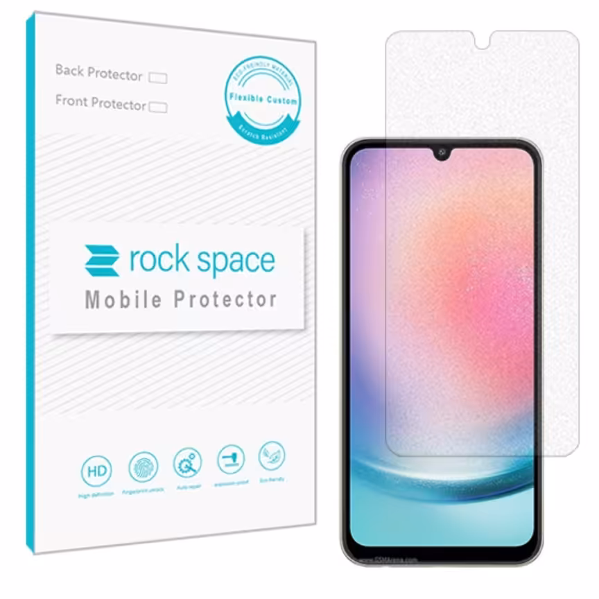 گلس مات نانو و ضد ضربه گوشی سامسونگ Galaxy A24 4G  برند راک اسپیس