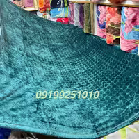پتو نرمینه یک نفره مدل سروین مسافرتی ساده گلبرجسته ساکدار  رنگ سبز کله غازی کد 21