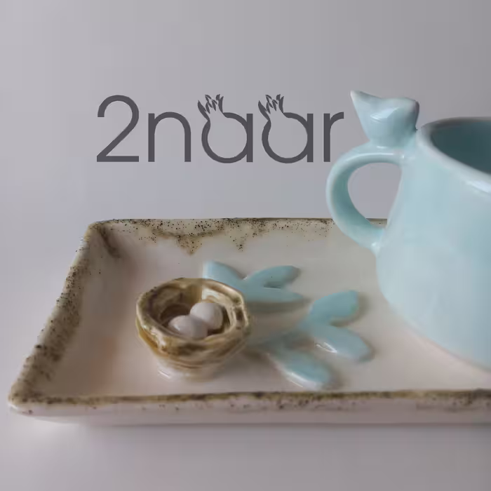 فنجان و سینی(طرح لانه) قهوه و چای تک نفره مناسب عیدی و هدیه
