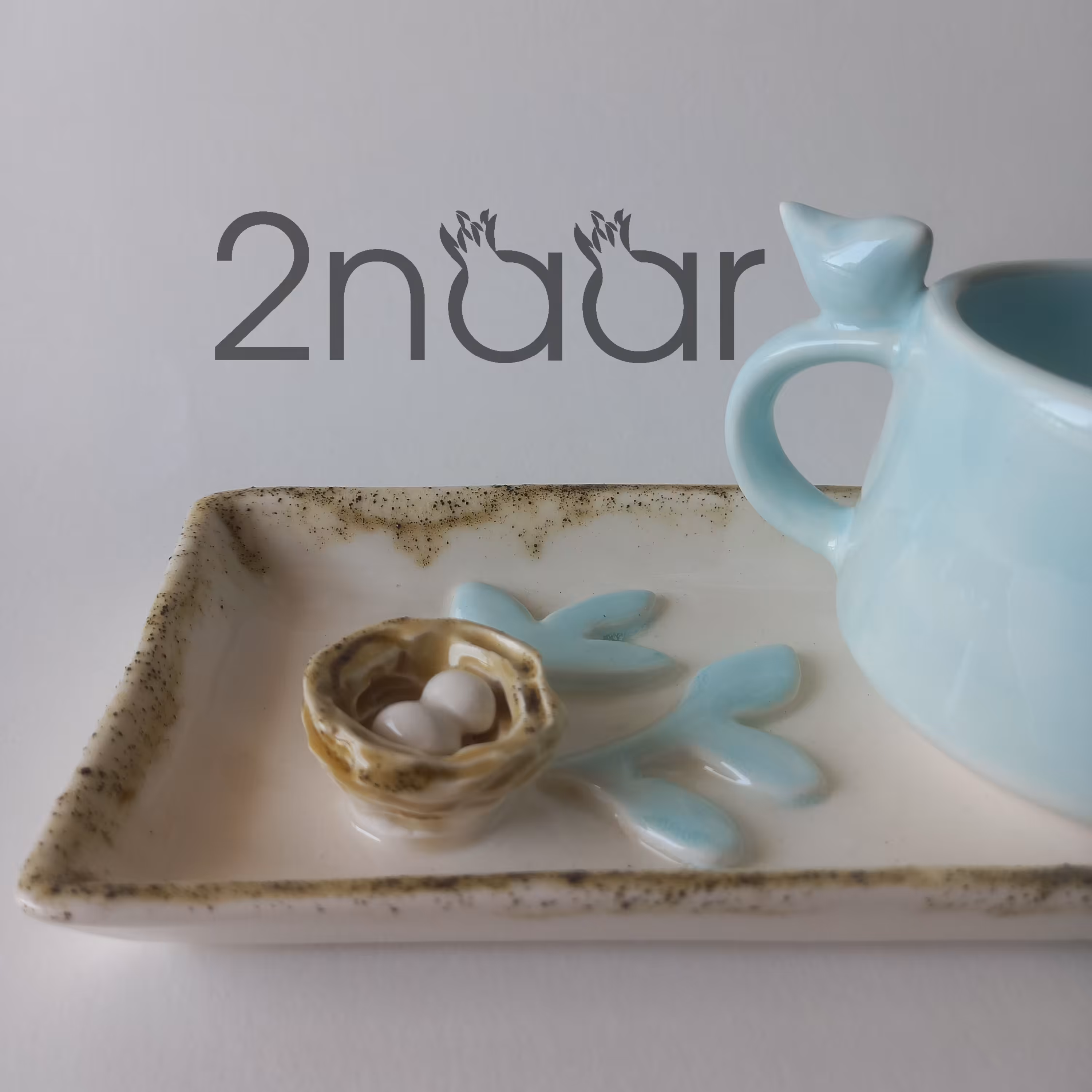 فنجان و سینی(طرح لانه) قهوه و چای تک نفره مناسب عیدی و هدیه