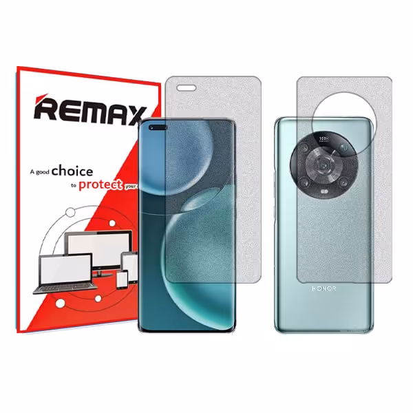 گلس صفحه نمایش و پشت گوشی آنر Magic4 Pro مدل هیدروژلی مات برند ریمکس کد SS