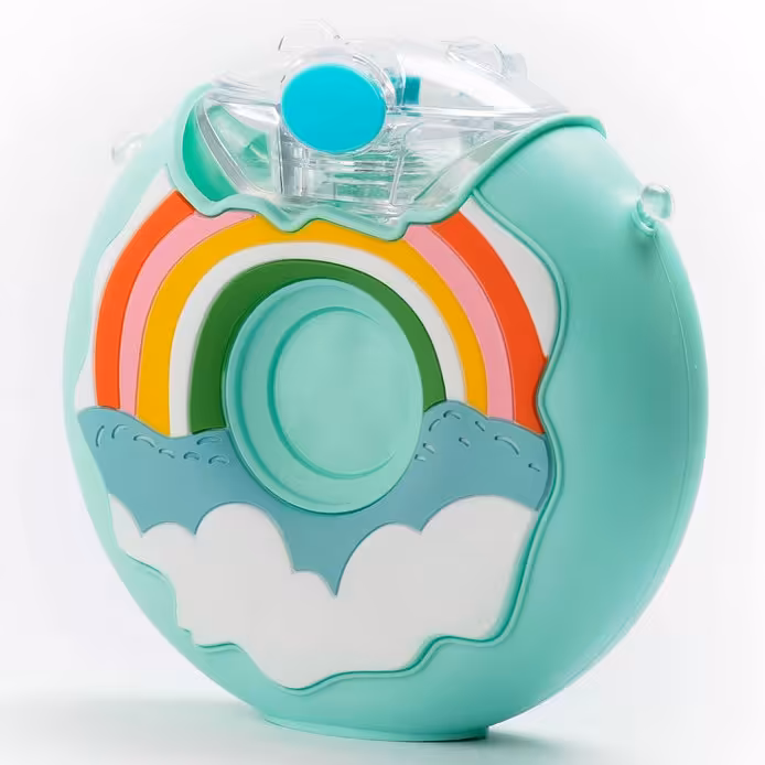 قمقمه کودک مدل نی دار دوناتی گنجایش 380 میلی لیتر