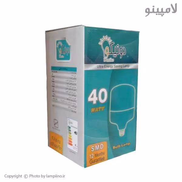 لامپ ال ای دی 40 وات استوانه دونیکو