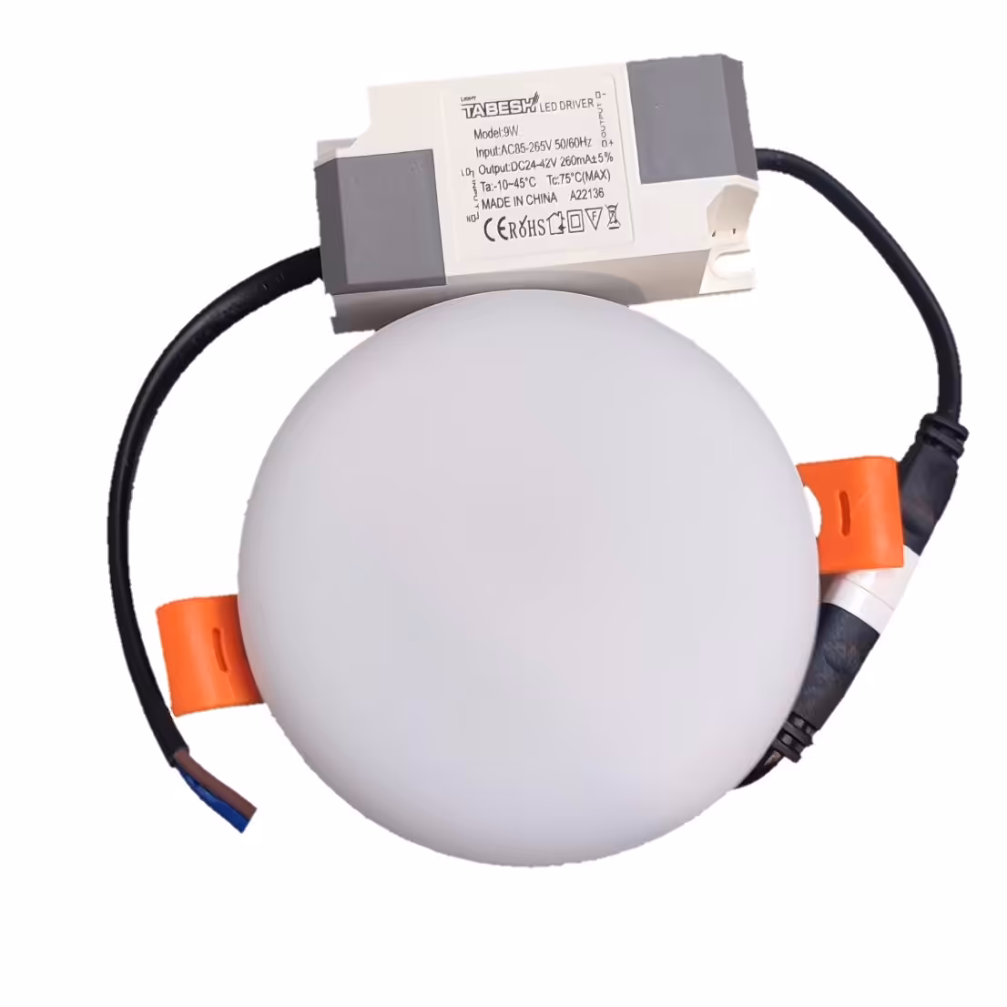 چراغ فول لایت 9 وات برند تابش با دوسال ضمانت و رنگ نور نچرال