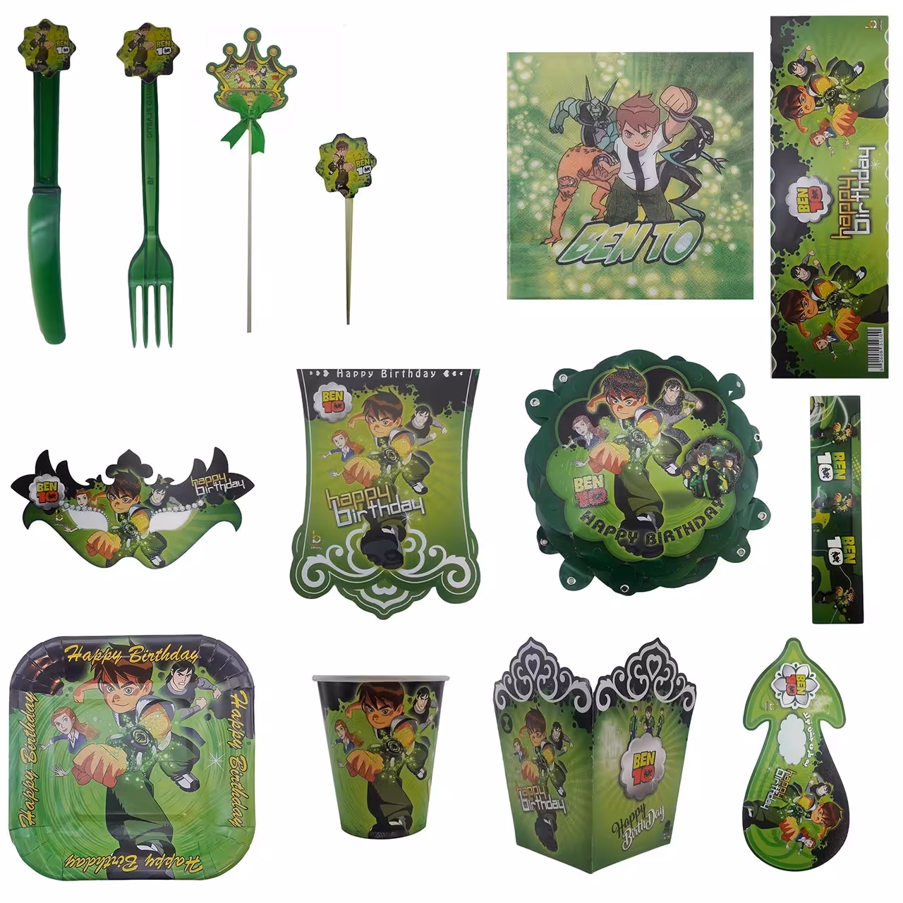 پک جشن تولد گالری زیبا باکس مدل تم بن تن Ben10 سایز 120