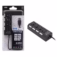 هاب 4 پورت USB 2.0 کلید دار ( USB HUB ) دی نت