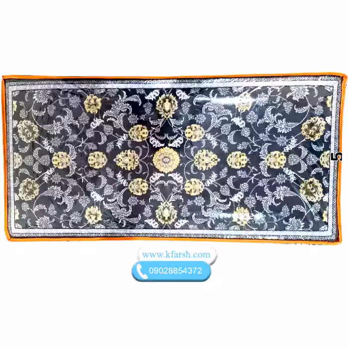 پشتی فرش ماشینی 700شانه زمینه تیره کد 5