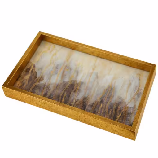 سینی سرو مدل CAPRI کد WST-3062 رنگ GOLD&GRAY&WHITE