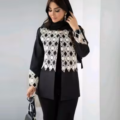 مانتو مجلسی کرپ مدل کتی