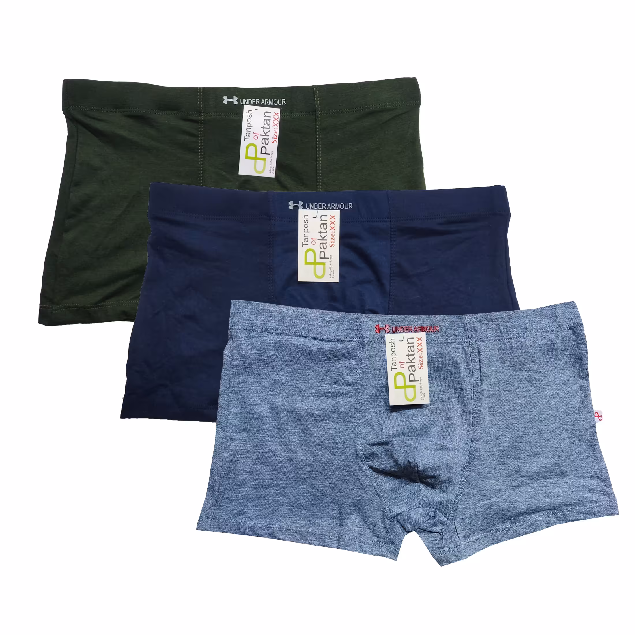 شورت مردانه پاک تن مدل UNDER ARMOUR جنس پنبه و لاکرا بسته 3 عددی