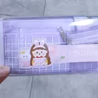 جامدادی سه زیپ جادار جنس برزنتی کیفیت فوقالعاده عالی و زیبا دخترونه و فانتزی  