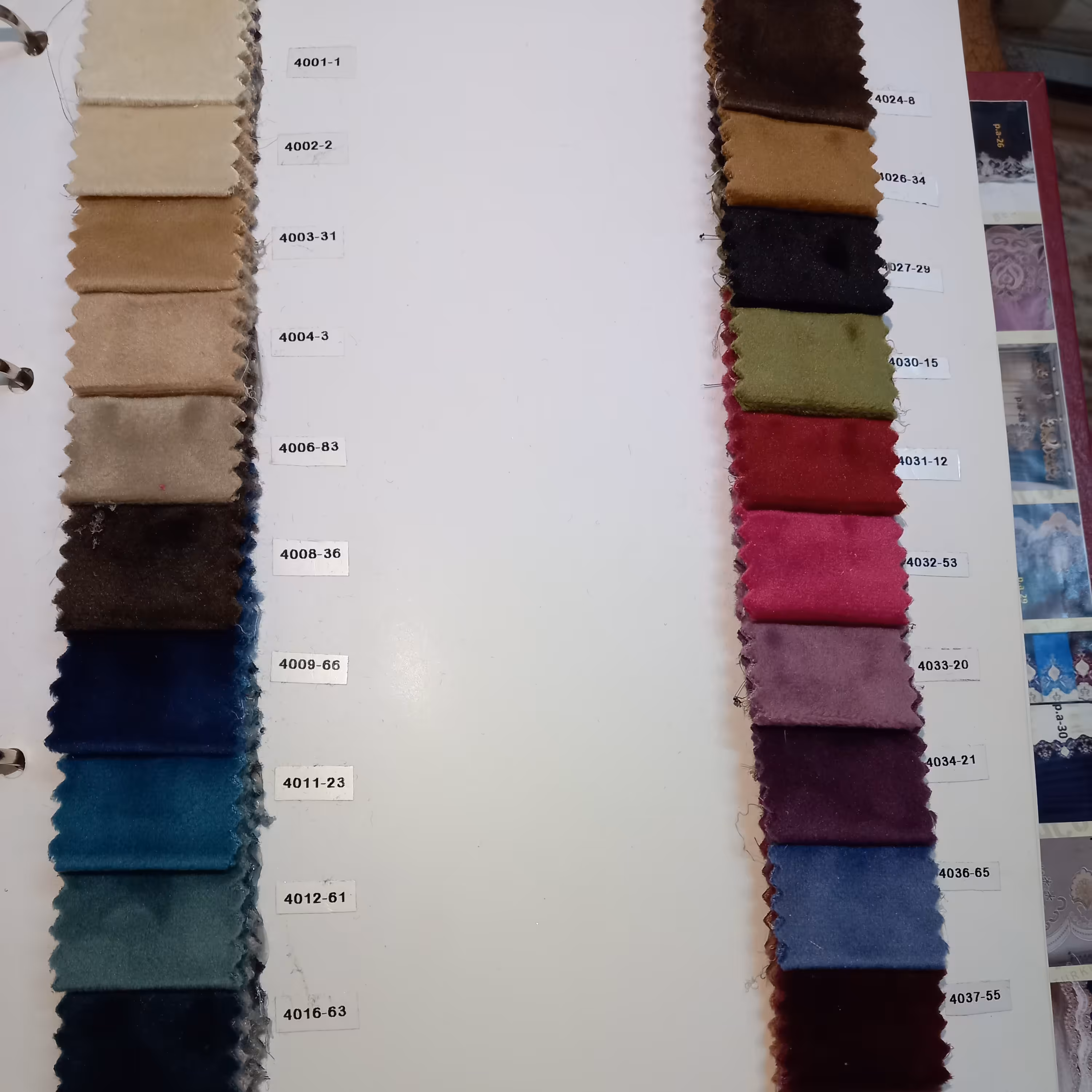 پارچه پرده  مخمل کالیفرنیا عرض 1.50 متر رنگ بندی