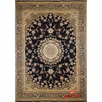 فرش ماشینی شاهکار صفویه 5340 سرمه ای