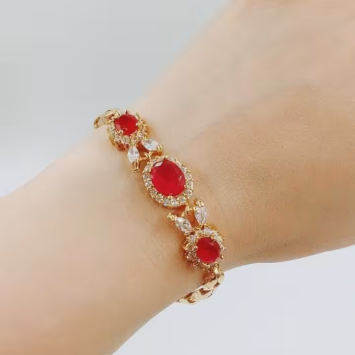 دستبندرنگ ثابت طرح طلاعیار18کیفیت عالی کد14