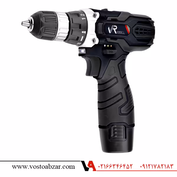 دریل شارژی 12 ولت بالوازم دوباتری ویوارکس مدل VR12V-2A