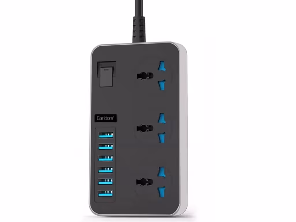 چندراهی هوشمند ارلدام Earldom Multiport Smart Power Outlet 3000W 5V/3A ES-SC04
