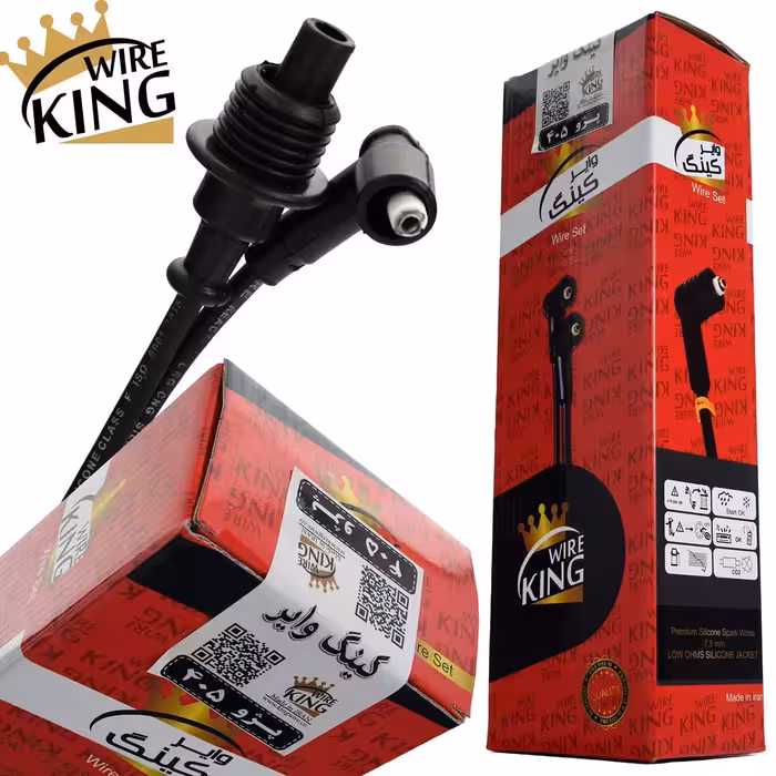 وایرشمع پژو405 تمام سلیکون برند کینگ وایر  با یکسال گارانتی بی قید و شرط  و طول عمر 70000کیلومتر